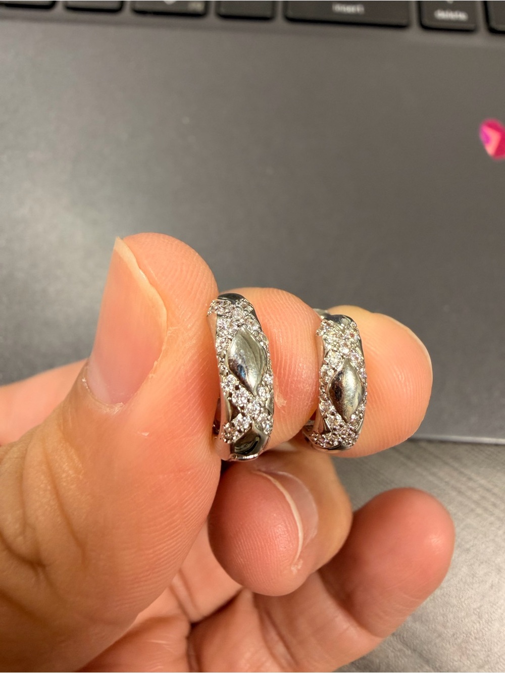 Silver earrings